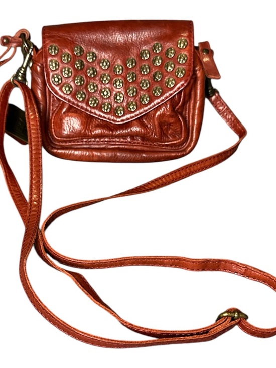 Frye Handbags - FRYE mini Brooklyn red leather studded crossbody Rare